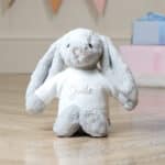 Personalised Jellycat silver bashful bunny soft toy Baby Shower Gifts 6