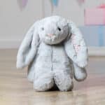 Personalised on ear Jellycat silver bashful bunny soft toy Baby Shower Gifts 5
