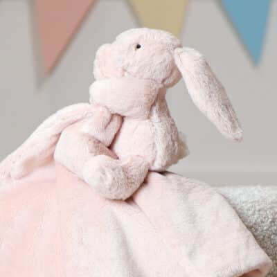 Personalised Jellycat bashful bunny blush pink soother Comforters and Soothers 2