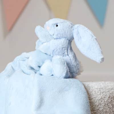 Personalised Jellycat bashful bunny baby blue soother Comforters and Soothers 2