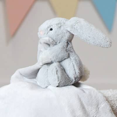 Personalised Jellycat bashful bunny silver soother Comforters and Soothers 2