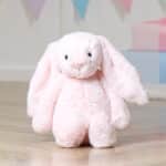 Personalised on ear Jellycat bashful bunny soft toy in a choice of colours Baby Shower Gifts 6