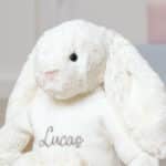 Personalised Jellycat cream bashful bunny soft toy Baby Shower Gifts 7