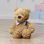 Personalised Jellycat small bumbly bear with Liberty London blue star bow tie Christmas Gifts 3