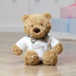 Personalised Jellycat small bumbly bear with Liberty London woodland bow tie Christmas Gifts 3