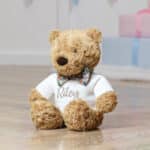 Personalised Jellycat small bumbly bear with Liberty London woodland bow tie Christmas Gifts 6