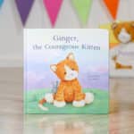 Personalised Jellycat fuddlewuddle cat and Ginger the courageous kitten book gift set Jellycat 7