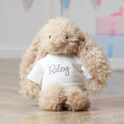 Personalised Jellycat bashful luxe bunny curly Easter Gifts 2