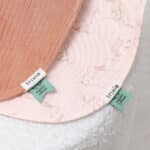 Personalised Trixie Rosy Rabbit 2 pack newborn bibs Comforters and Soothers 4