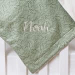 Personalised Trixie Daring Dino organic cotton fleece blanket Personalised Baby Blankets 5