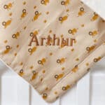 Personalised Trixie Lively Lion organic cotton fleece blanket Personalised Baby Blankets 5