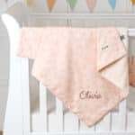 Personalised Trixie Rosy Rabbit organic cotton fleece blanket Personalised Baby Blankets 3