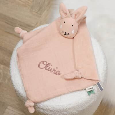 Personalised Trixie Mrs Rabbit Bliss Blossom Comforter Comforters and Soothers