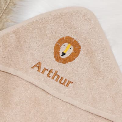 Personalised Trixie Aura Lion hooded towel Bath Time 2