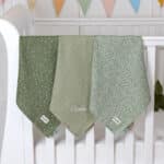Personalised Trixie Daring Dino 3 pack muslin cloths Comforters and Soothers 4