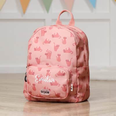 Personalised Trixie Charming Cat printed Backpack Backpacks and Rucksacks 2