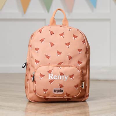 Personalised Trixie Fierce Fox printed Backpack Backpacks and Rucksacks