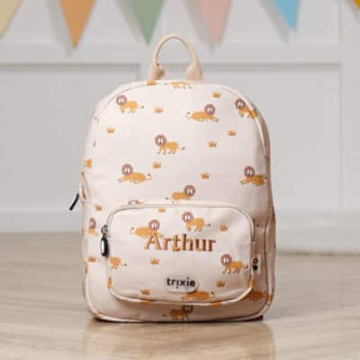 Personalised Trixie Lively Lion printed Backpack Backpacks and Rucksacks 2