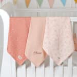 Personalised Trixie Rosy Rabbit 3 pack muslin cloths Comforters and Soothers 4
