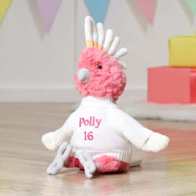 Personalised Jellycat Squawkatoo soft toy Easter Gifts