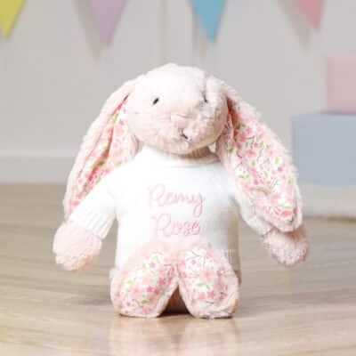 Personalised Jellycat blossom blush ‘cherry’ bunny soft toy Birthday Gifts 2