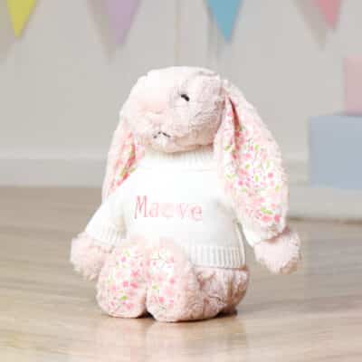 Personalised Jellycat blossom blush ‘cherry’ bunny soft toy Birthday Gifts 3