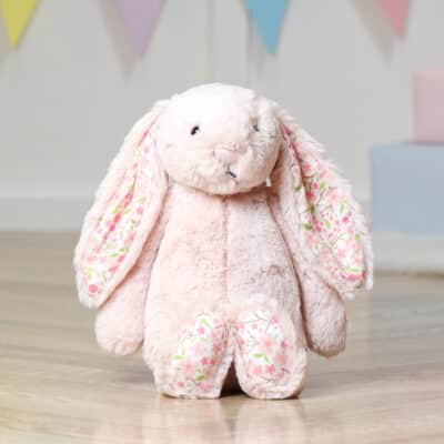 Personalised on ear Jellycat bashful bunny soft toy in a choice of colours Baby Shower Gifts 2