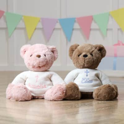 Personalised Aurora Christening, Baptism, Naming Day Avery Bear Soft Toy Aurora 2