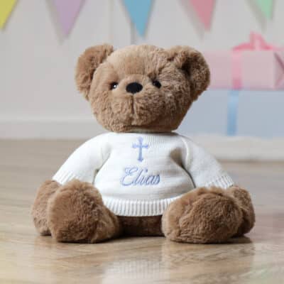 Personalised Aurora Christening, Baptism, Naming Day Avery Bear Soft Toy Aurora 3