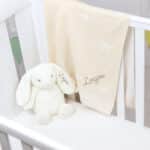 Personalised Ziggle star baby blanket and Aurora rabbit cream gift set Aurora 5
