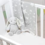 Personalised Star baby blanket and Aurora rabbit grey gift set Aurora 6