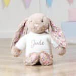 Personalised Jellycat blossom beige ‘petal’ bunny soft toy Birthday Gifts 3