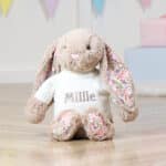 Personalised Jellycat blossom beige ‘petal’ bunny soft toy Birthday Gifts 5