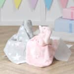 Personalised Jellycat bashful bunny pale pink soother and grey star blanket gift set Comforters and Soothers 3