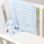 Personalised Jellycat blue bashful bunny and ziggle striped baby blanket gift set Gift Sets 5
