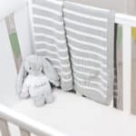 Personalised Jellycat grey bashful bunny and ziggle striped baby blanket gift set Gift Sets 5
