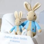 Toffee Moon personalised luxury pointelle blanket and Peter Rabbit soft toy Characters 7