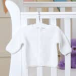 Personalised Toffee Moon white bubble cardigan Baby Wear 4