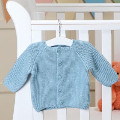 Personalised Toffee Moon seaside blue bubble cardigan Baby Wear 2