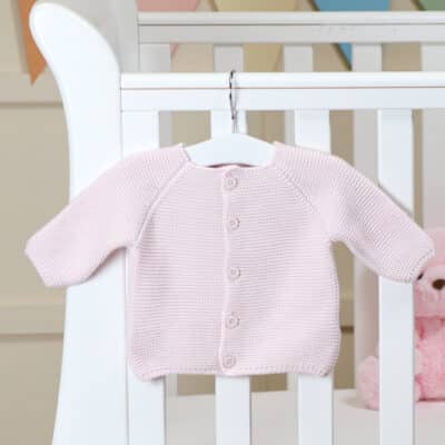 Personalised Toffee Moon petal pink bubble cardigan Baby Wear 2