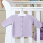 Personalised Toffee Moon lilac bubble cardigan Baby Wear 4