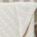 Toffee Moon personalised cream luxury cable baby blanket Birthday Gifts 5