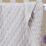 Toffee Moon personalised glacier grey luxury cable baby blanket Birthday Gifts 5