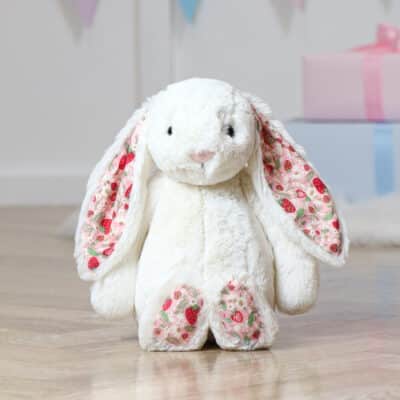 Personalised Jellycat blossom cream ‘berry’ bunny soft toy Birthday Gifts 2