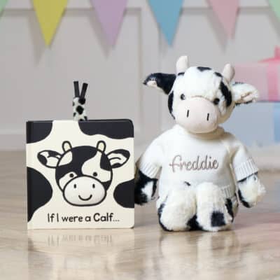 Personalised Jellycat Bashful Calf and If I were a calf board book Jellycat 2