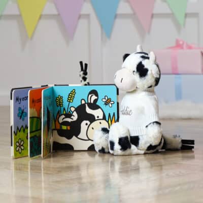 Personalised Jellycat Bashful Calf and If I were a calf board book Jellycat 3