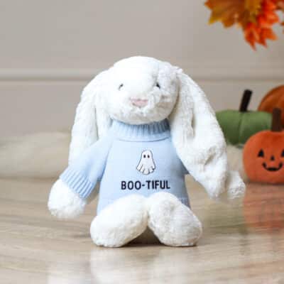 Jellycat medium bashful bunny with Halloween jumper Halloween Gifts