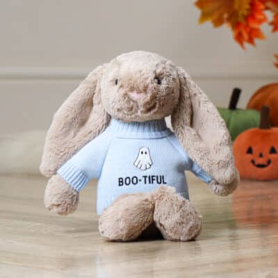 Jellycat medium bashful bunny with Halloween jumper Halloween Gifts 2