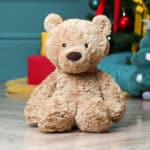 Personalised Jellycat bumbly bear medium teddy with Liberty London Green Christmas bow Birthday Gifts 4