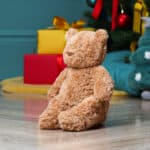 Personalised Jellycat bartholomew bear medium teddy with Liberty London Red Christmas bow Christmas Gifts 5
